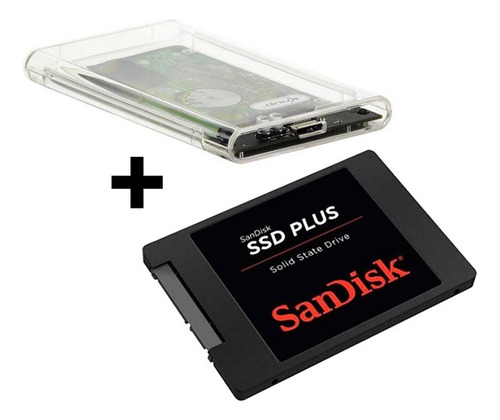 Hd Externo - Ssd Sandisk 120gb + Case Sata Usb 3.0 + Cabo