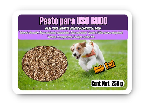 Semilla Pasto Uso Rudo 250 G ( Rinde 7 M2 )