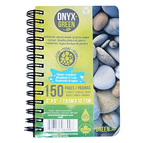 Onyx And Green Notebook 3 X 5 Inches Side Coil 75