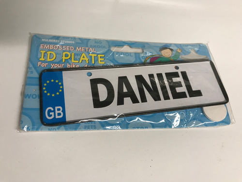 Placa Adhesiva Para Bicicleta, Para Puertas    Daniel  