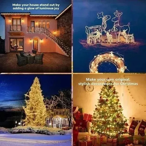 6 Pcs De Luces Decorativas 10m Navidad Led Tira 5v Usb