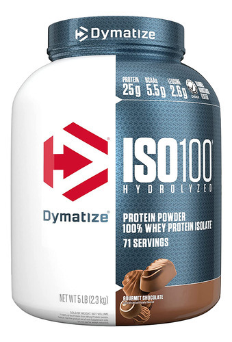 Dymatize Iso 100 Hydrolyzed Proteina Hidrolizada Aislada 5 Lb Gourmet Chocolate