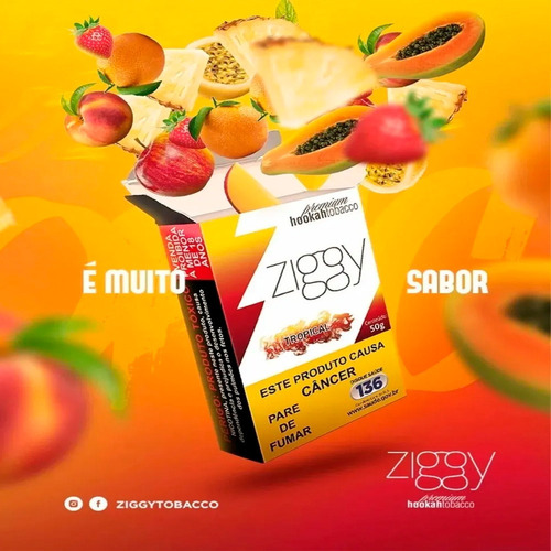 Kit 05 Essência Pack Ziggy Mix Narguile Triton Sabores Prom