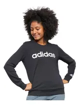 Comprar Moletom Preto Essentials Linear Feminino adidas