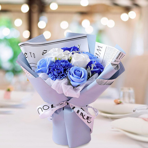 Ramo De Sorpresas De Flores De Jabón Para La Azul