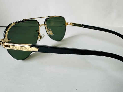 Lentes De Sol Louis Vuitton Verde/ Dorado Polarizado Ocean Verde Oscuro Negro Dorado (Usado)