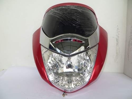 Faro Cbf150 Delantero Con Mascara Rojo Para Moto 