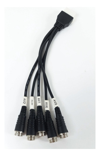 Cabo Para Dvr Câmera Veicular 4 Vias Conector 4 Pinos Macho