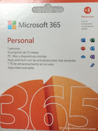 Microsoft Office 365 1 Usuario 5 Dispositivos 15 Meses