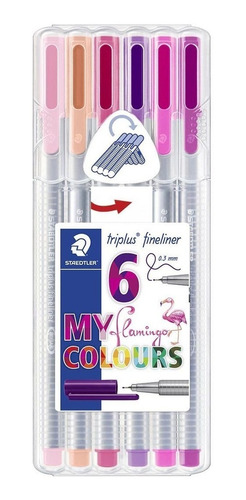 Marcadores Staedtler Triplus 334 0.3 Mm X 6 Colores Flamingo