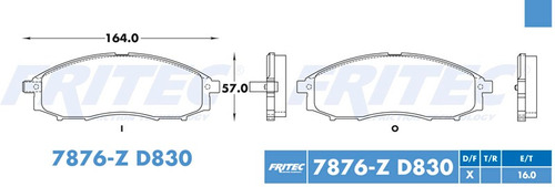 Balatas Delantero Fritec Xterra 2002-2004 2.4l