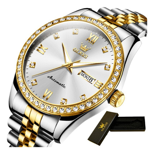 Relojes Mecánicos Olevs Diamond Luxury Para Hombre