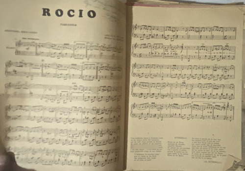 Partitura N27 Rocio Paso Doble Español , Música Y Letra Clo3 (Usado)