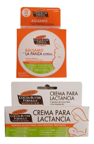 Kit Palmer´s  Balsamo Para Panza + Crema Pezones Irritados