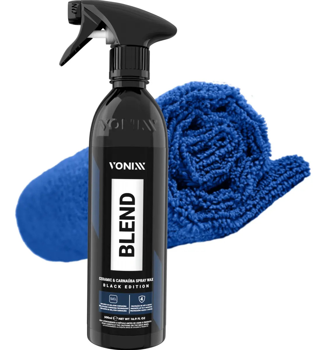Cera Blend Black Spray Vonixx Carnaúba Toalha Microfibra