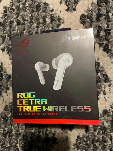 Fones de ouvido sem fio para jogos Asus Rog Cetra, cor branco