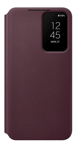 Case Galaxy S22 Normal S-view Flip Cover Original Borgoña