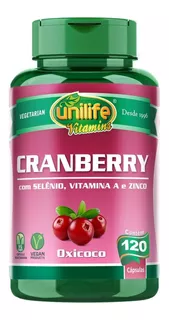 Cranberry C/ Selênio, Vitamina A E Zinco - 120 Cápsulas - Unilife