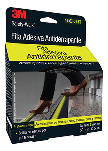 Fita Anti-derrap 3m Neon 5x50mm Pr