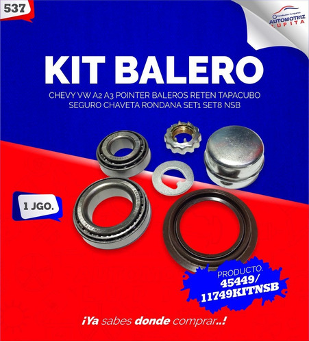 Kit Balero Gm Chevy C2 Vw A2 A3 Pointer Baleros Reten Tapacu