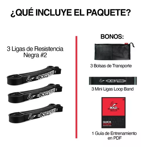 Kit 3 Ligas Bandas Resistencia Pull Ups Crossfit Negras #3 + 7 Bonos  Calistenia Mma Box Elasticas Ejercicio Tapout