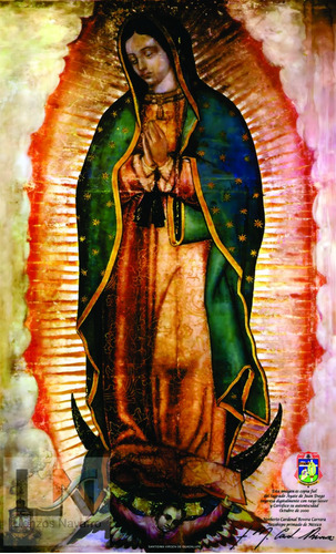 Lienzo Tela Canvas, Virgen De Guadalupe 103x178 Cm Aprox