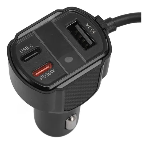 Adaptador De Coche De Carga Rápida Micro Usb Tipo C Multifun