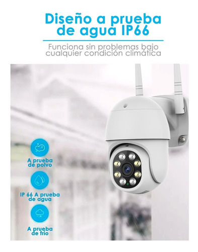 Cámara Seguridad Wifi Domo Movimiento 360 Exterior Full Hd