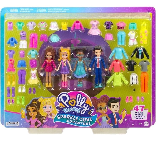 Boneca Polly Pocket Conjunto C/ Polly, Shani, Gilda E Jake