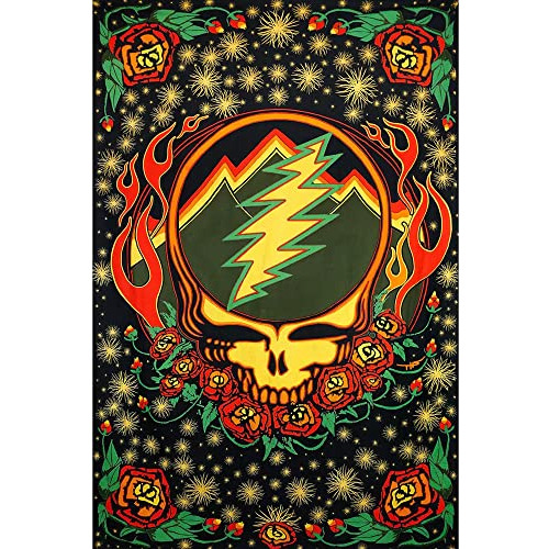 Tapiz 3d De Grateful Dead  Steal Your Face Scarlet Fire...