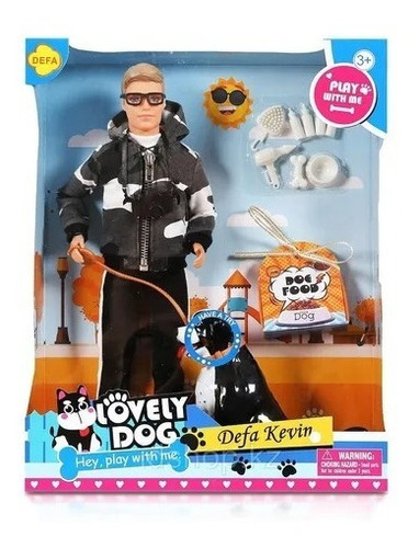 Muñeco Ken Lovely Dog Accesorios Sonidos Mascota Defa Kevin