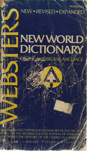 Websters New World Dictionary Of The American Language
