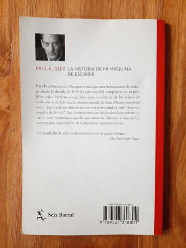 Paul Auster. La Historia De Mi Máquina De Escribir