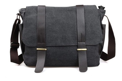 Imagen 3 de 8 de Mochila Diseño De Mensajero Maletin Estilo Elegante De Lona