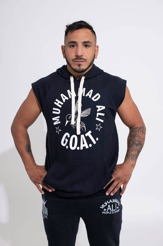 Sudadera Bronx Boxeo Gym Algodon Rustico Con Capucha