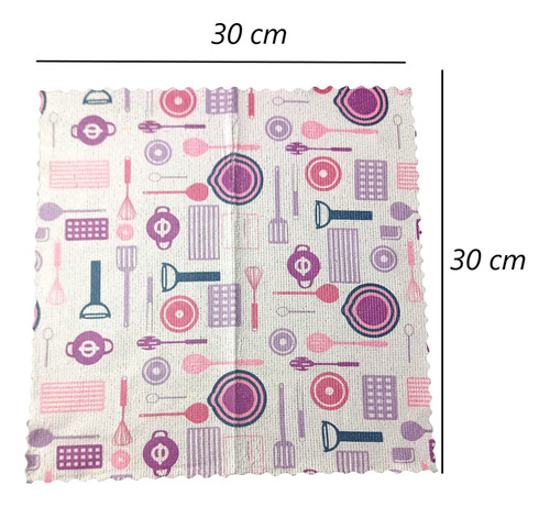 Set De 5 Paños De Microfibra 30x30 Seca Vajillas Limpieza