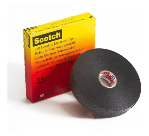 Cinta Scotch 23 De 3m 19mm X 9,15 M X 0,76mm Facturamos 10pz Negro