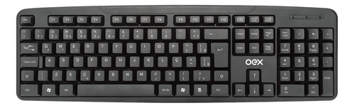 Teclado Básico Tc10 Usb Oex Cor de teclado Preto Idioma Português Brasil