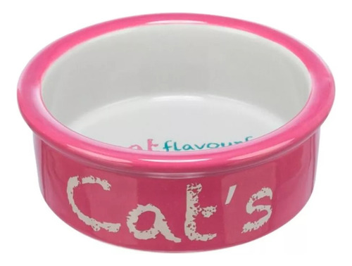 Comedero Bebedero Ceramica Alimento Para Gatos 300ml Trixie Color Rosa Cats - 24861