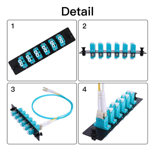 Gesd 4pcs 6 Duplex 12 Adapters Lc Lc Om3 Patch Panel
