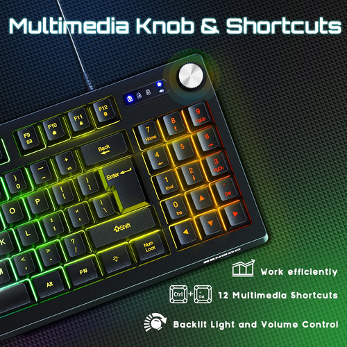 Teclado Con Cable B1 Con Retroiluminación Rgb, 89 Teclas