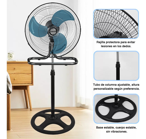 Ventiladores 3 En 1 Ventilador De Piso Pedestal Pared 18 4 Pzs