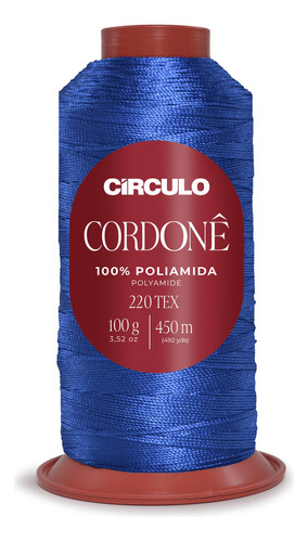 Fio Cordonê Circulo 100g 450mts Cor 2983 Sombra Azul