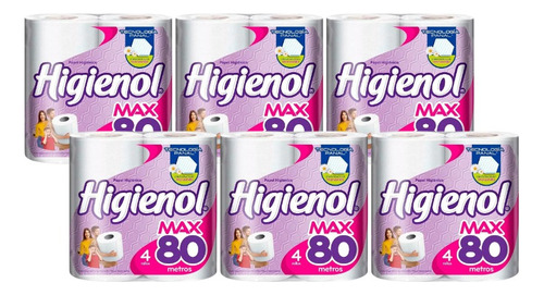 Papel Higienico Max Hoja Simple Panal Higienol 4x 80mt X6