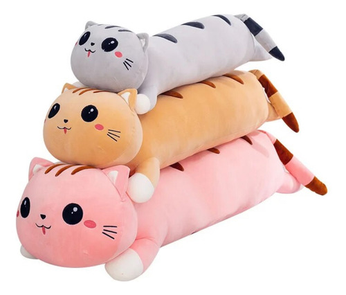 Peluche Gato Adorable Kawaii Cojin Suave Terciopelo