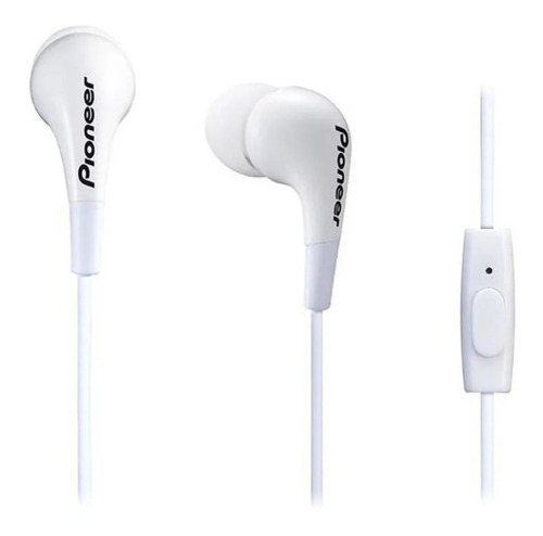 Audífono Pioneer Se-cl502-w In Ear Alámbrico Blanco