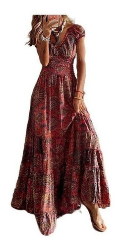 Vestidos Elegantes Largos Vintage Maxi Casual Mujer Verano