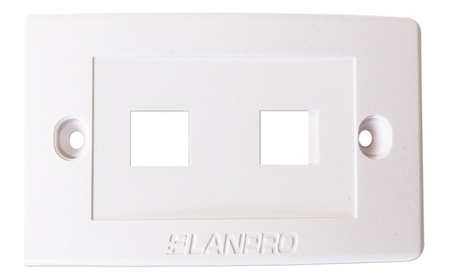 Face Plate Rj45 Tapa Cajetin Red Faceplate 2 Puertos Lanpro