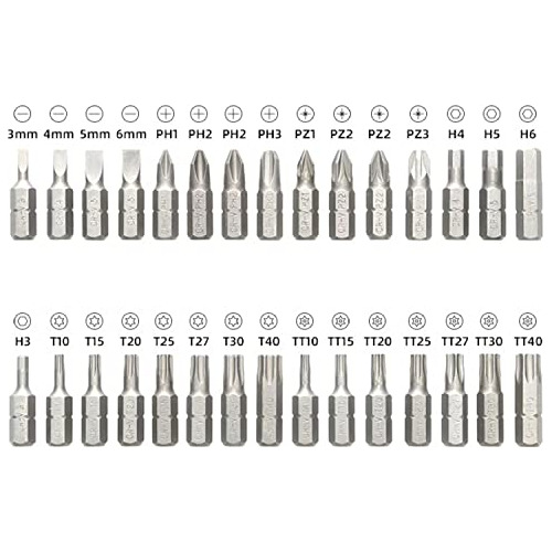 Ratcheting Screwdriver Set, 31-piece Precision Multi-bi...