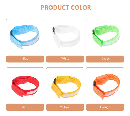 6pcs Concerts Led Bracelets Nylon Adjustable Bracelets Glowi